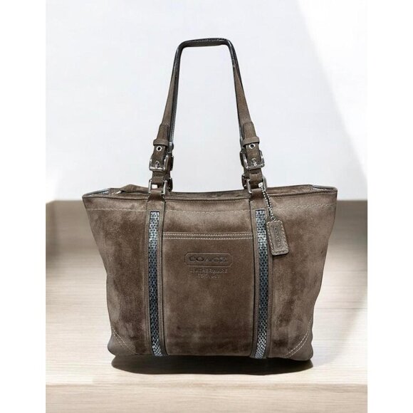COACH Limited Edition Gallery Tote Suede Beaded COA included - Picture 1 of 14